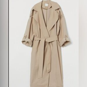 H&M Tie Belt Spring Trench Coat Size XS
